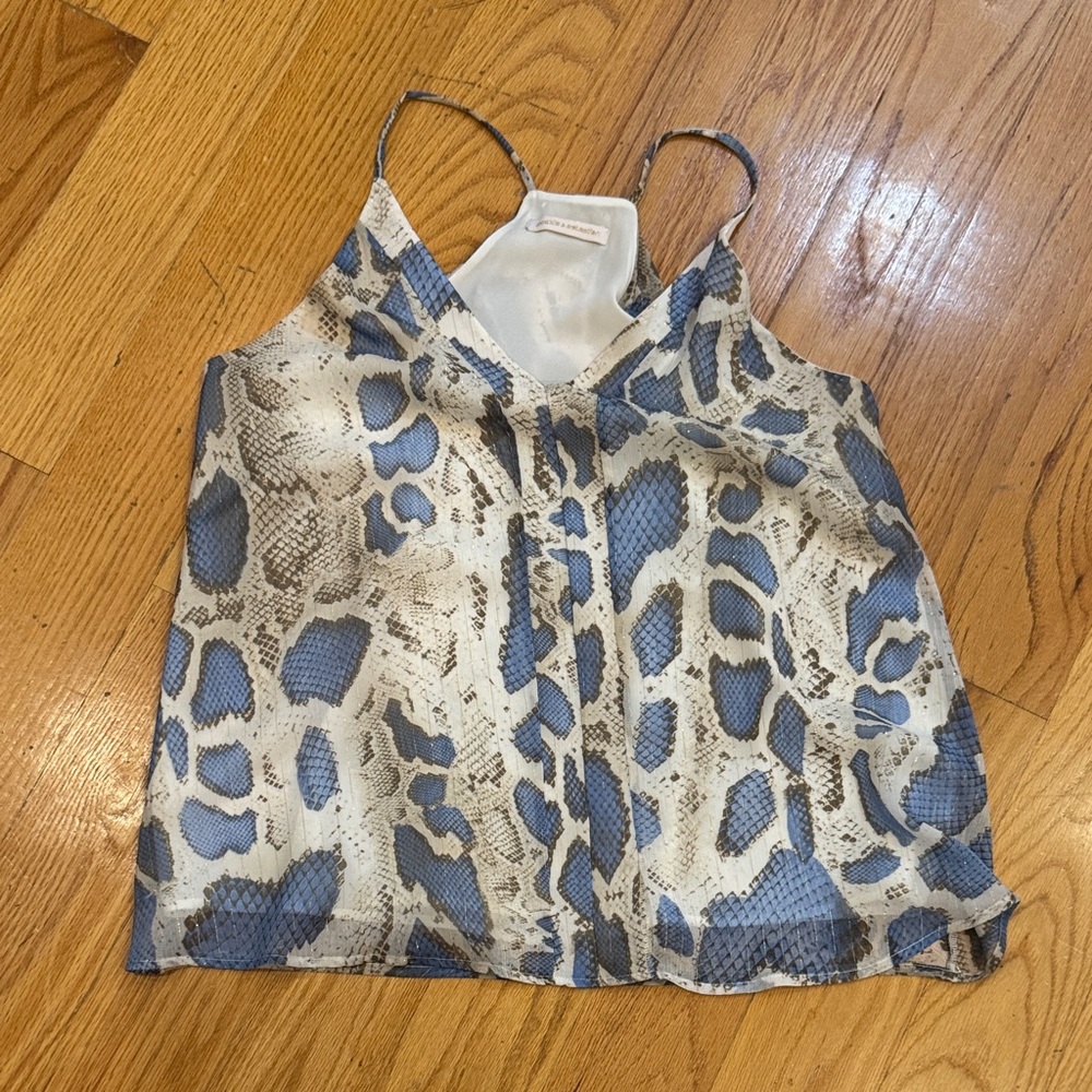 Women's Blue Snake Print Camisole
